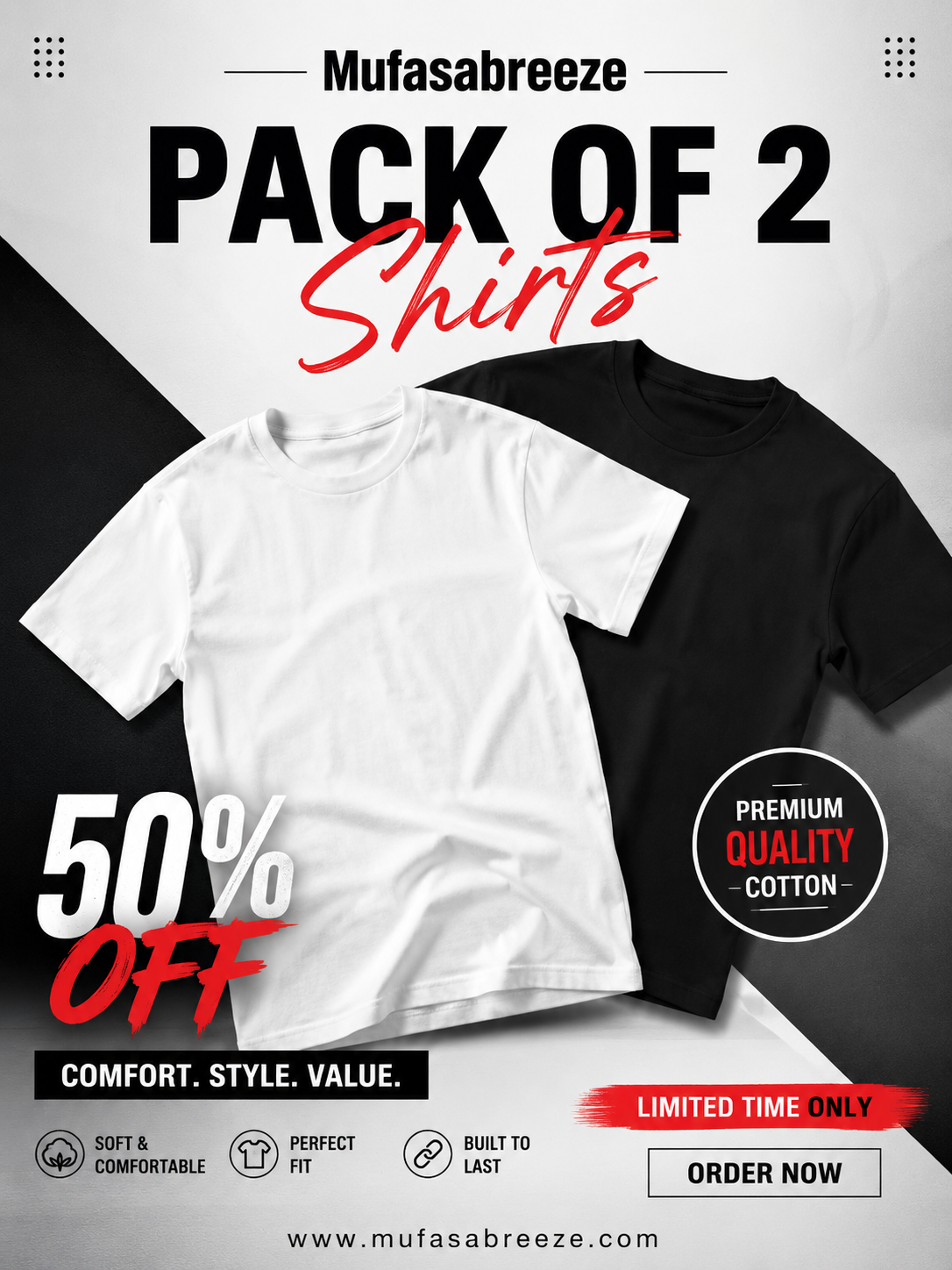 Breeze Pack of 2 Shirts